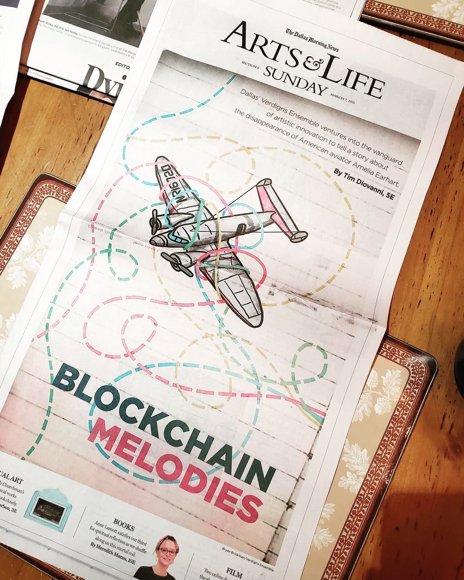Dallas Morning News Arts and Life cover featuring Betty's Notebook artwork